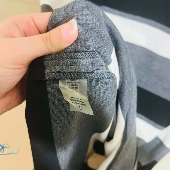 Calvin Klein Black and White Striped Mini Dress - Picture 7 of 9